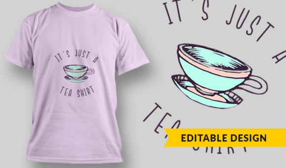 Tea Shirt - T-Shirt Design Template 3073 1