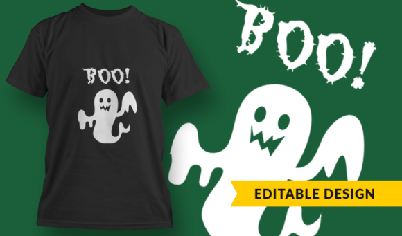 Boo - T Shirt Design Template 3319 1