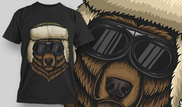 Bear - T Shirt Design Template 3370 1