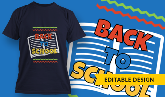 Back To School - T Shirt Design Template 3376 1