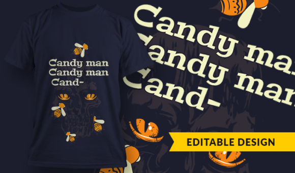 Candy Man - T Shirt Design Template 3378 1