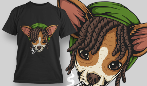 Chihuahua - T Shirt Design Template 3372 1
