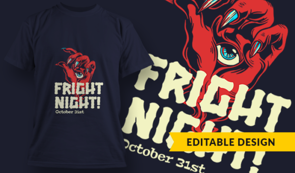 Fright Night - T Shirt Design Template 3388 1