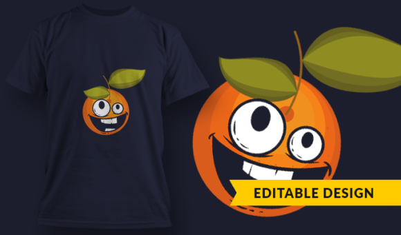 Happy Orange - T Shirt Design Template 3395 1