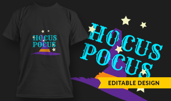 Hocus Pocus - T Shirt Design Template 3340 1