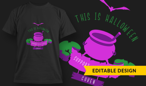 Support Local Coven - T Shirt Design Template 3353 1