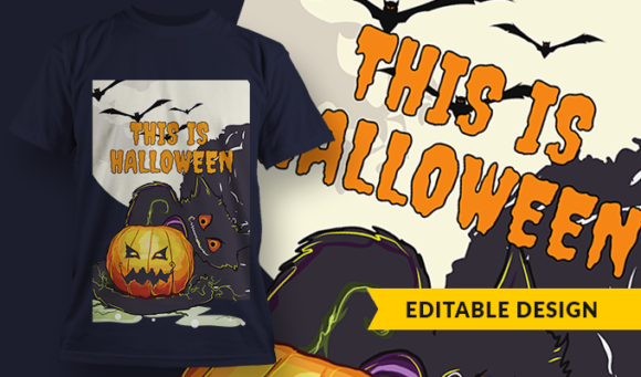 This Is Halloween - T Shirt Design Template 3418 1