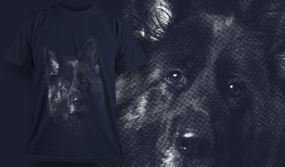 Dog - T Shirt Design Template 3492 1