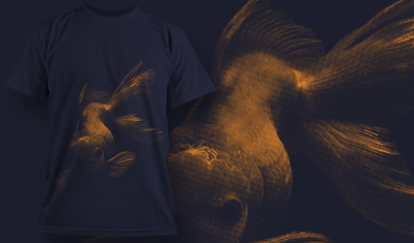 Goldfish - T Shirt Design Template 3491 1
