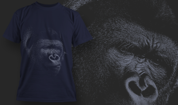 Gorilla - T Shirt Design Template 3507 1
