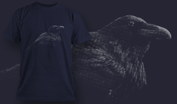 Raven - T Shirt Design Template 3515 1