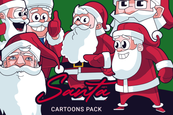 Santa Cartoons Pack 1