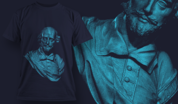 Bust of A Man - T Shirt Design Template 3473 1