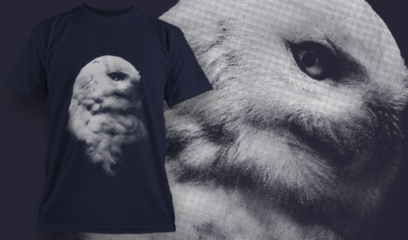 White Owl - T Shirt Design Template 3514 1
