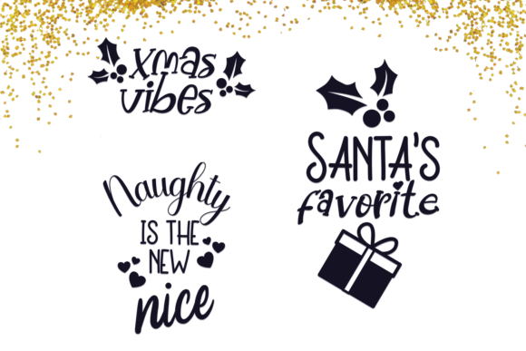 18x Christmas Quotes With Decorations Set 2 2