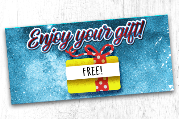 Free Enjoy your gift Christmas gift card print ready PNG