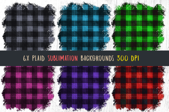 Plaid Backgrounds for Sublimation 1
