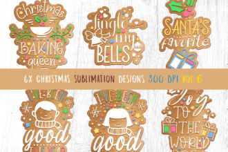 Christmas sublination illustration bundle cookies