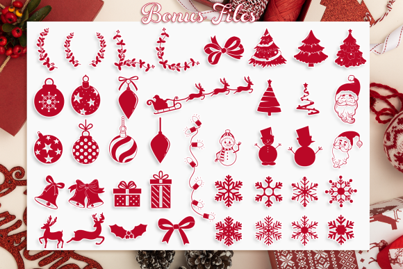 Free Christmas Vibes Split SVG Monograms + Bonus: 40 Christmas SVG Files 4
