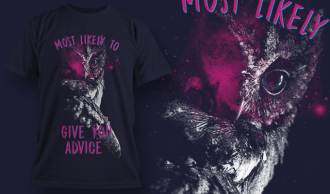 most likely to give you advice t shirt design template