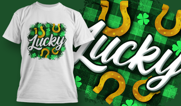 Lucky | T Shirt Design Template 3610 1