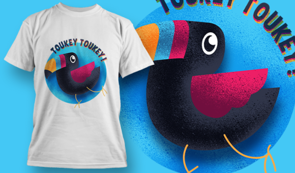 Toukey Toukey | T Shirt Design Template 3626 1