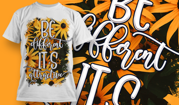 Be Different Its Attractive | T Shirt Design 3635 1