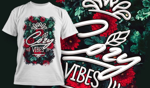 Cozy Vibes | T Shirt Design 3644 1