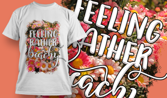 Feeling Rather Beachy | T Shirt Design 3654 1