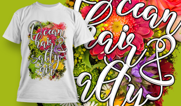 Ocean Hair And Salty Air 2 | T Shirt Design 3709 1