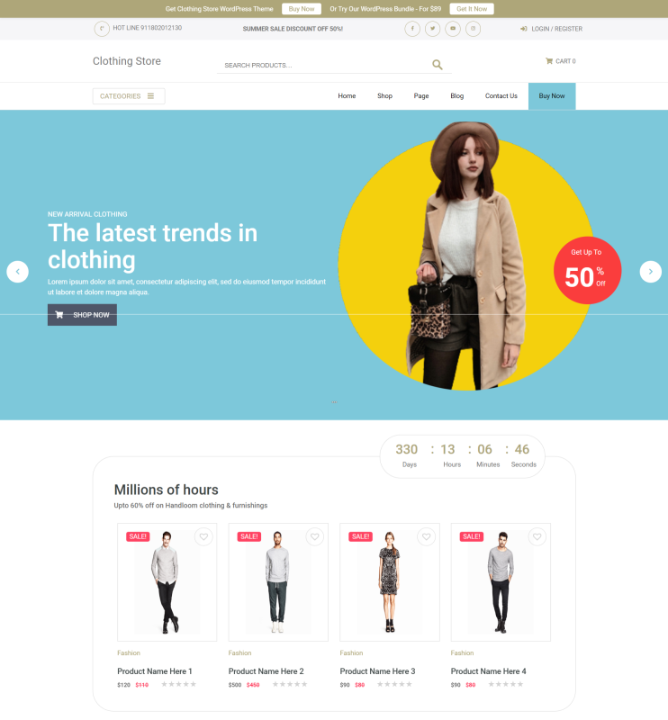 5 Best Free eCommerce WordPress Themes For Selling T-Shirts 7