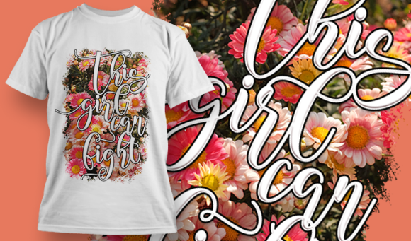 This Girl Can Fight | T Shirt Design 3738 1
