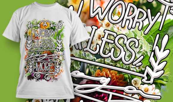 Worry Less Yoga More | T Shirt Design 3748 1