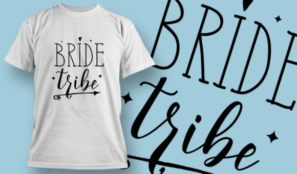 Bride Tribe | T Shirt Design Template 3765 1