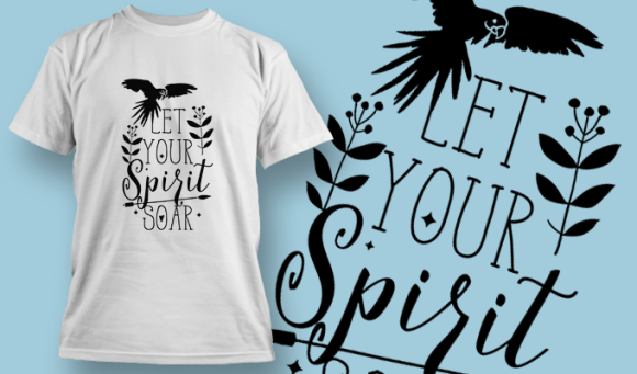 Let Your Spirit Soar | T Shirt Design Template 3779 1