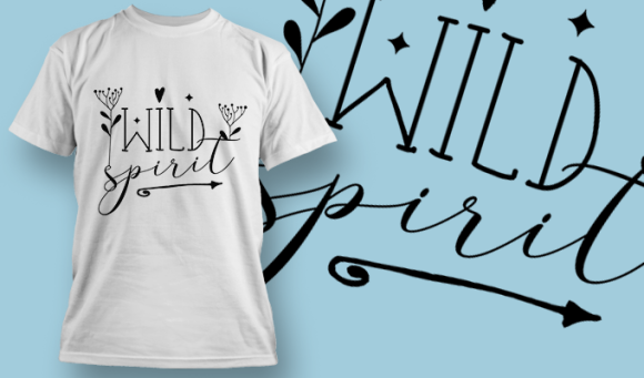 Wild Spirit | T Shirt Design Template 3794 1