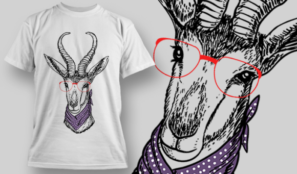 Antelope | T Shirt Design Template 3863 1