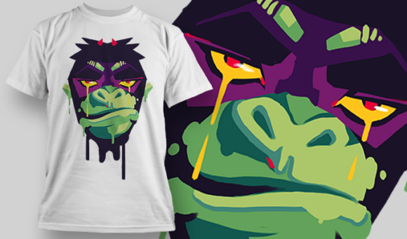 Gorilla | T Shirt Design Template 3925 1