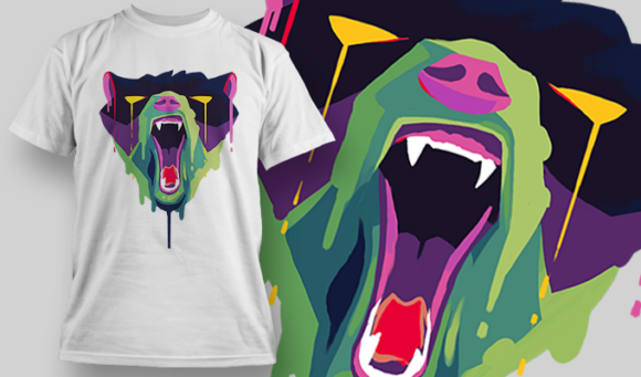 Grizzly | T Shirt Design Template 3926 1