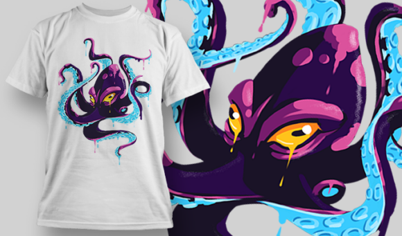 Octopus | T Shirt Design Template 3933 1