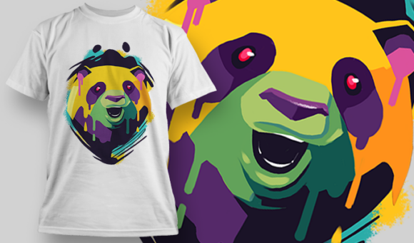 Panda | T Shirt Design Template 3936 1