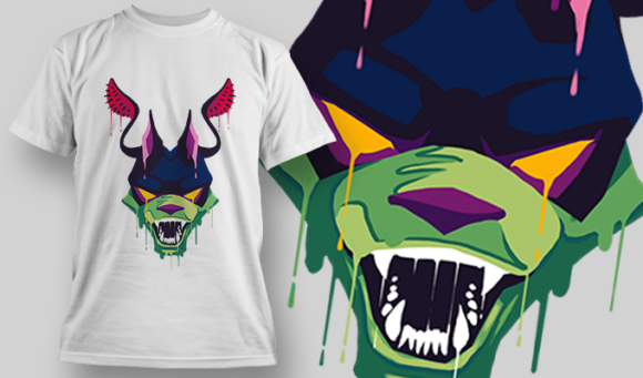 Displacer Beast | T Shirt Design Template 3963 1