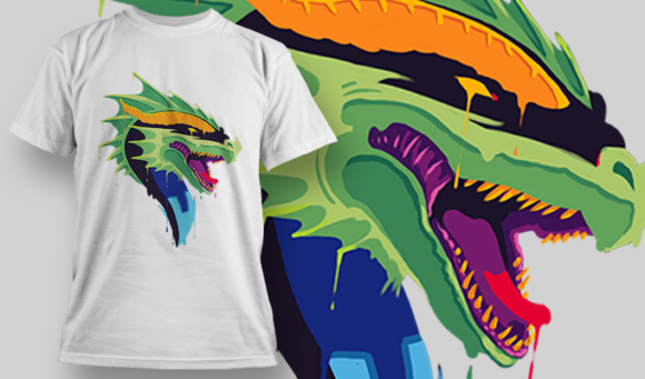 Dragon | T Shirt Design Template 3966 1