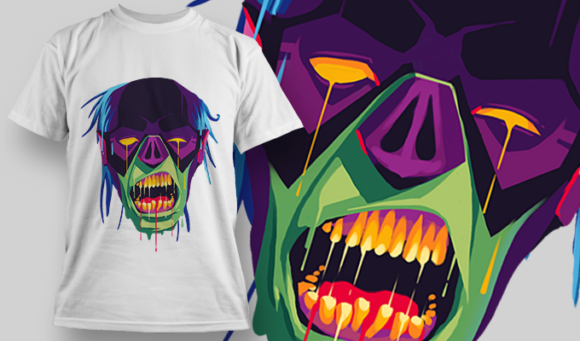 Zombie | T Shirt Design Template 4005 1