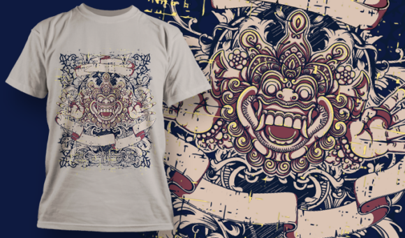 Bali Demon | T Shirt Design Template 4023 1