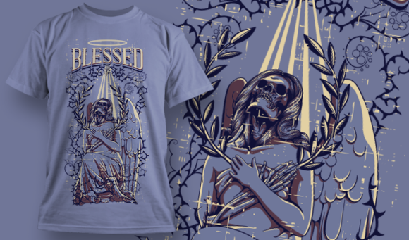 Blessed | T Shirt Design Template 4024 1