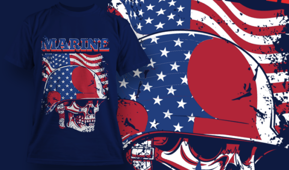 Marine | T Shirt Design Template 4013 1