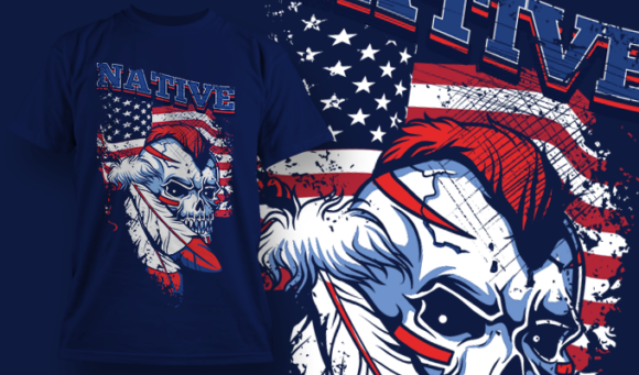 Native | T Shirt Design Template 4014 1