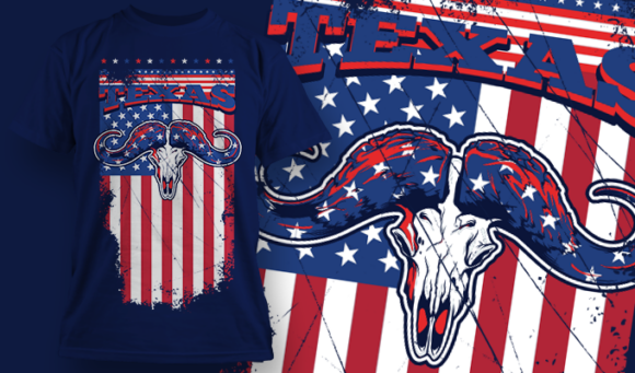 TEXAS | T Shirt Design Template 4016 1