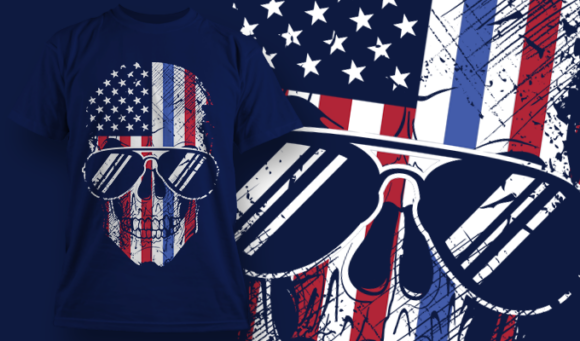 USA Boys In Blue | T Shirt Design Template 4019 1